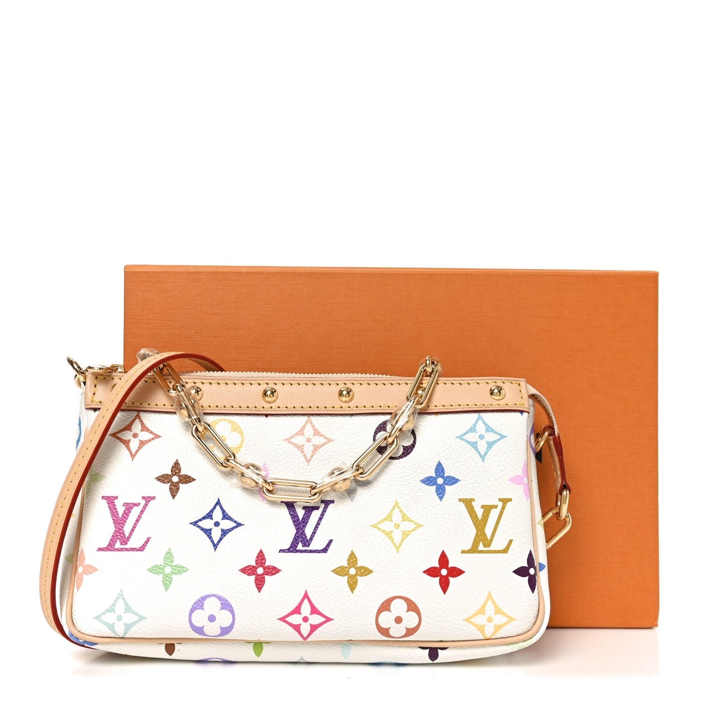 LV X TM Monogram Multicolor Pochette Accessories White