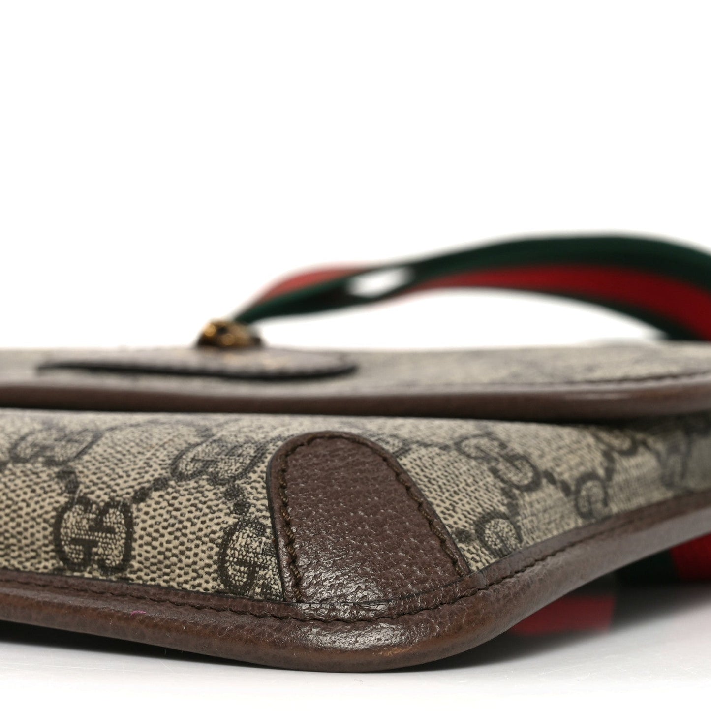 GG Supreme Monogram Neo Vintage Web Belt Bag Brown