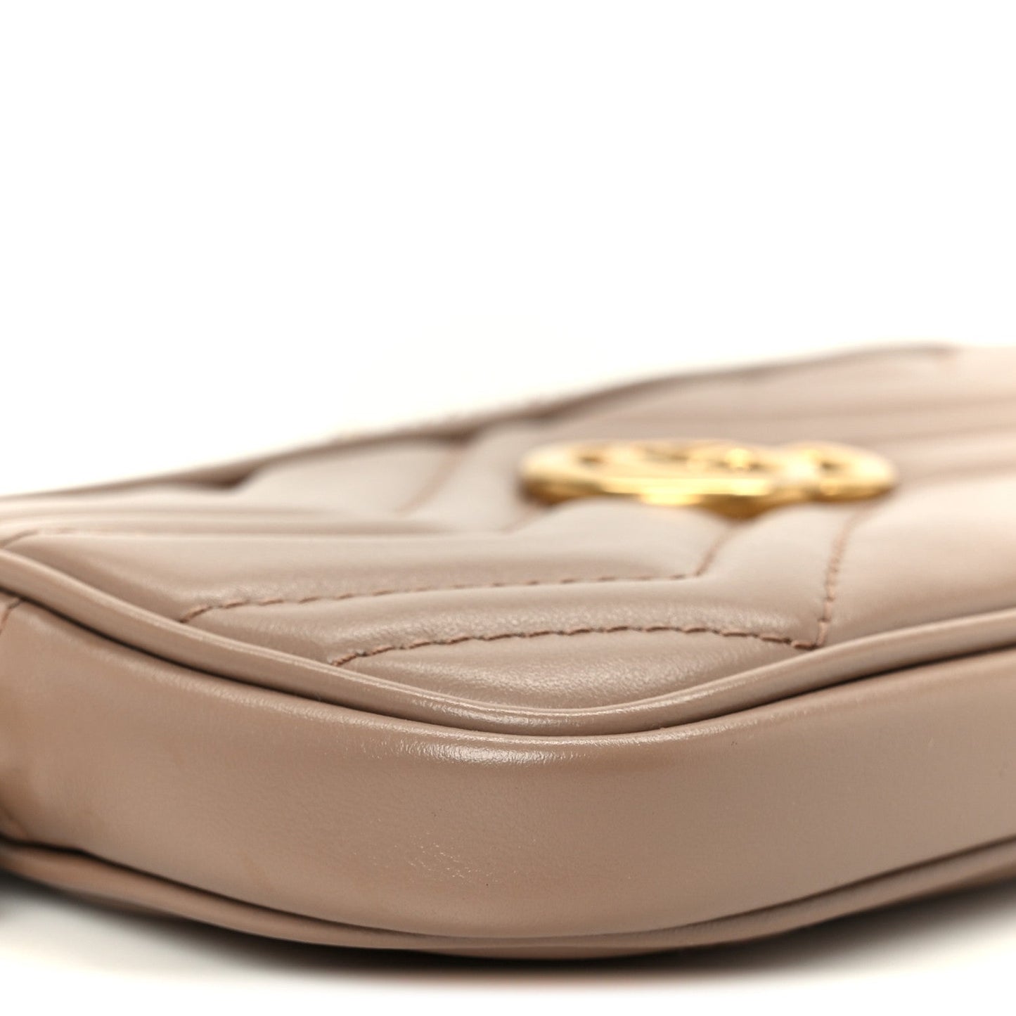 Calfskin Matelasse Mini GG Marmont Chain Crossbody Bag Porcelain Rose
