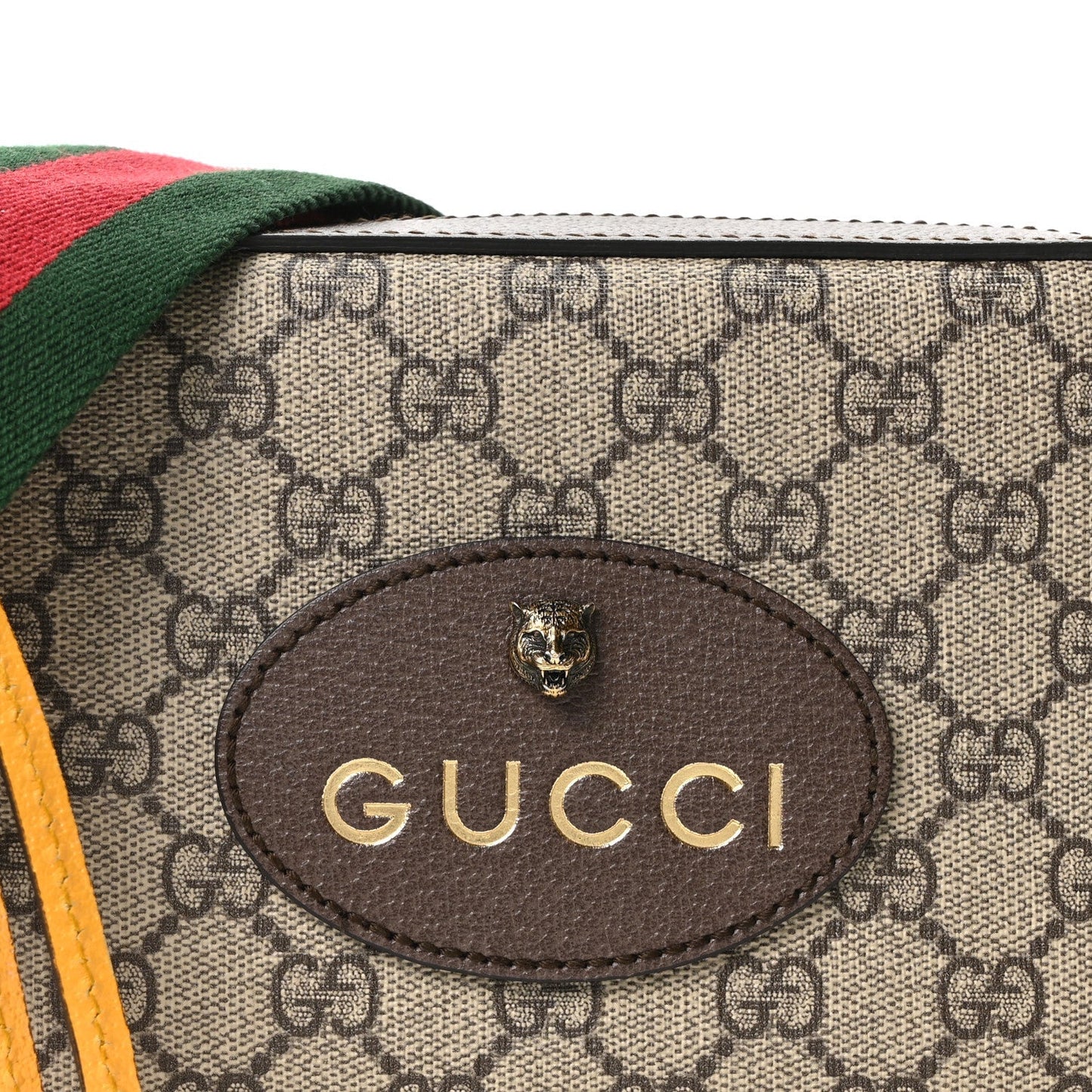 GG Supreme Monogram Web Neo Vintage Shoulder Bag Beige New Acero Crop