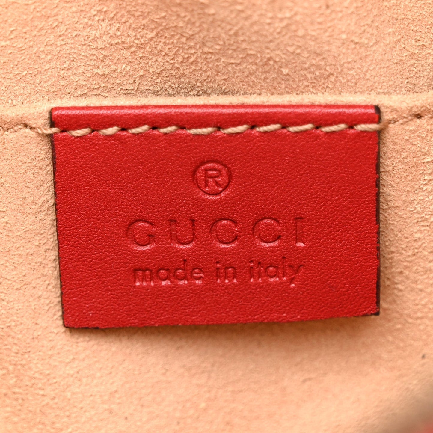Calfskin Matelasse GG Marmont Belt Bag 85 34 Hibiscus Red