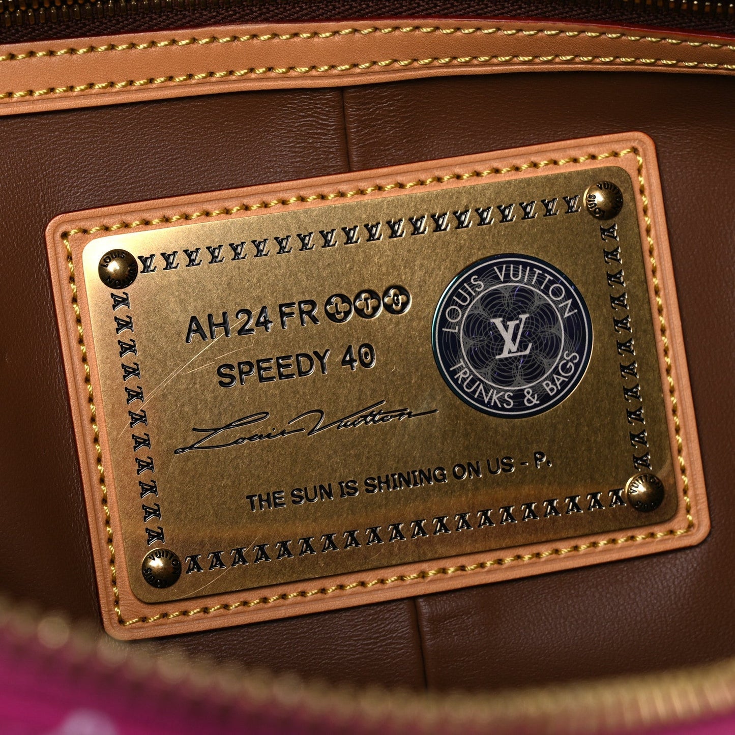 Calfskin Monogram Speedy P9 Bandouliere 40 Agate
