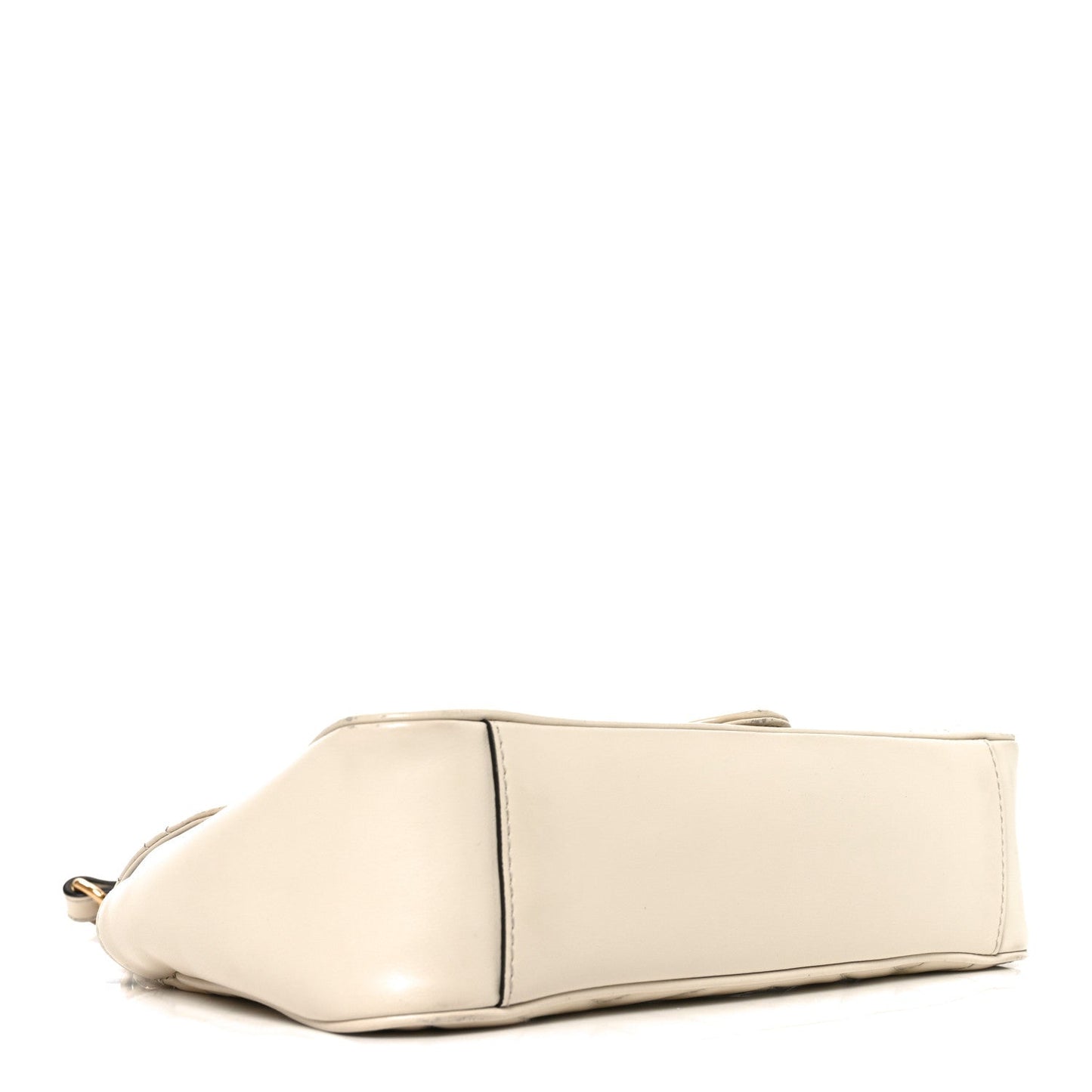 Calfskin Matelasse Small GG Marmont Shoulder Bag White