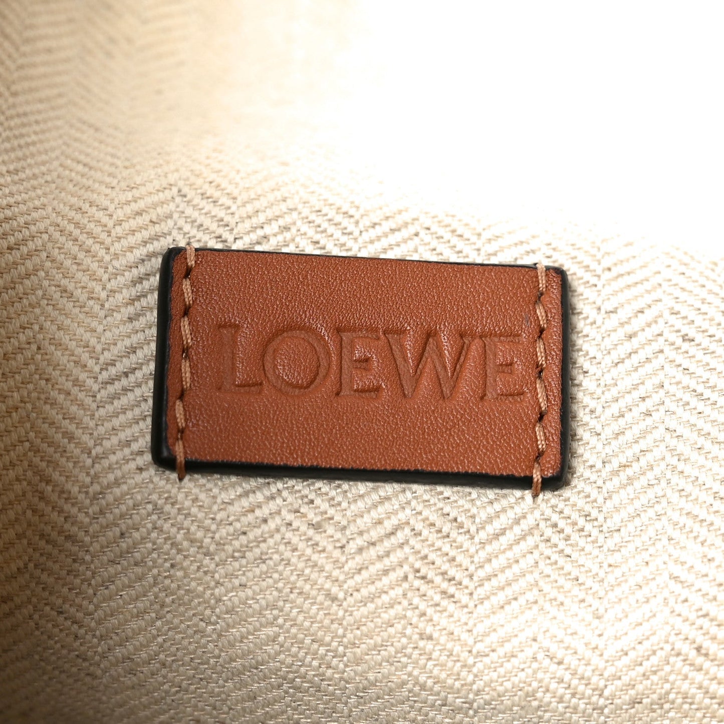 Supple Smooth Calfskin Jacquard Cubi Crossbody Bag Tan