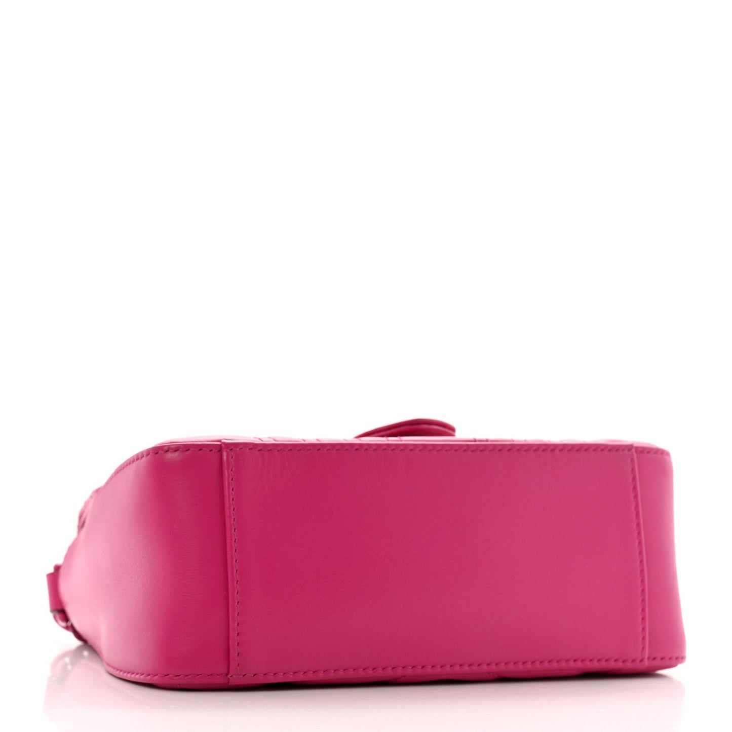 Calfskin Matelasse Monochrome Mini GG Marmont Top Handle Shoulder Bag Classic Fuxia