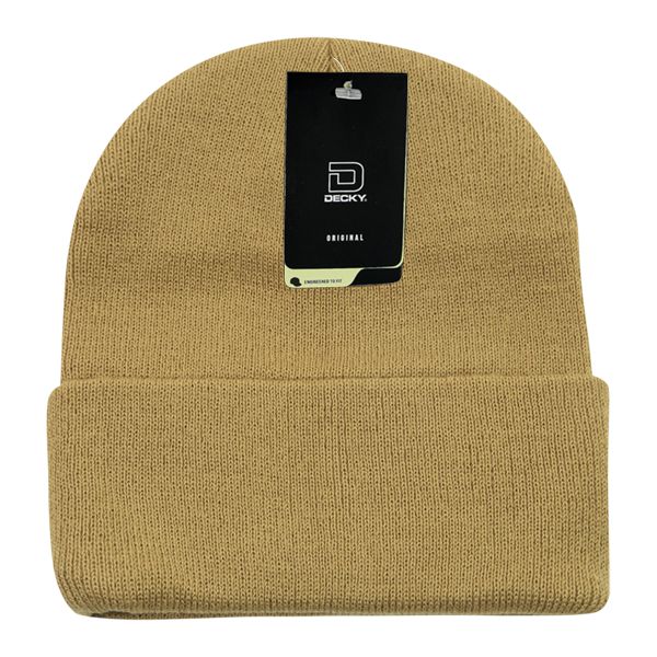 Decky 186 Acrylic Long Beanie Knit Cap - Blank