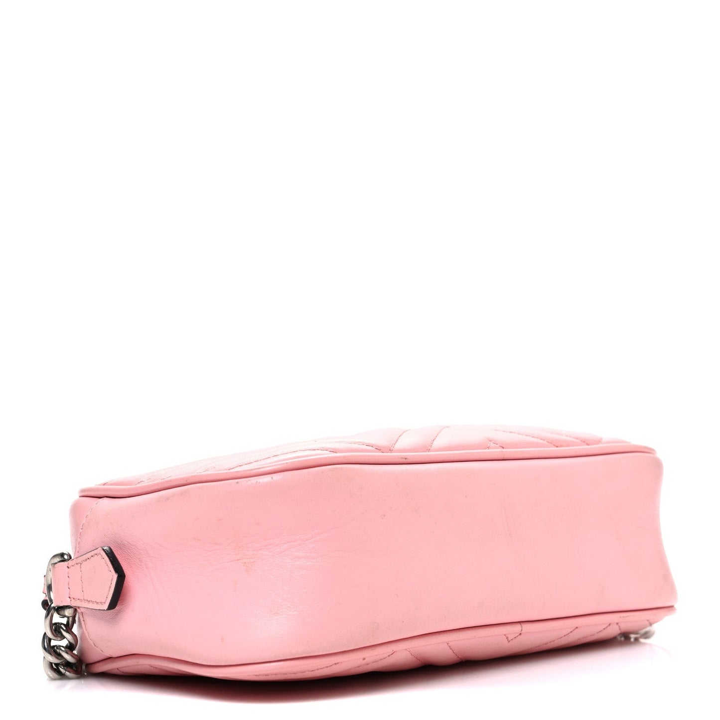 Calfskin Matelasse Small GG Marmont Chain Shoulder Bag Wild Rose