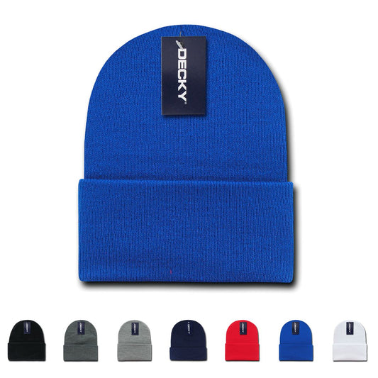 Decky 186 Acrylic Long Beanie Knit Cap - Blank