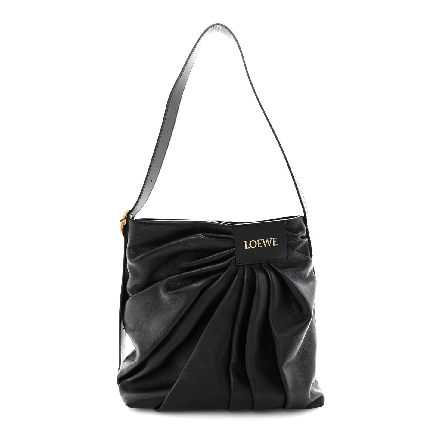 Mellow Nappa Draped Tote Black