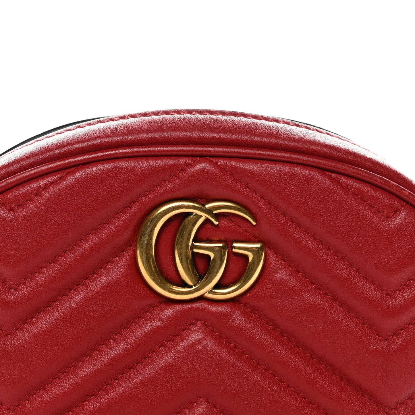 Calfskin Matelasse GG Marmont Belt Bag 85 34 Hibiscus Red