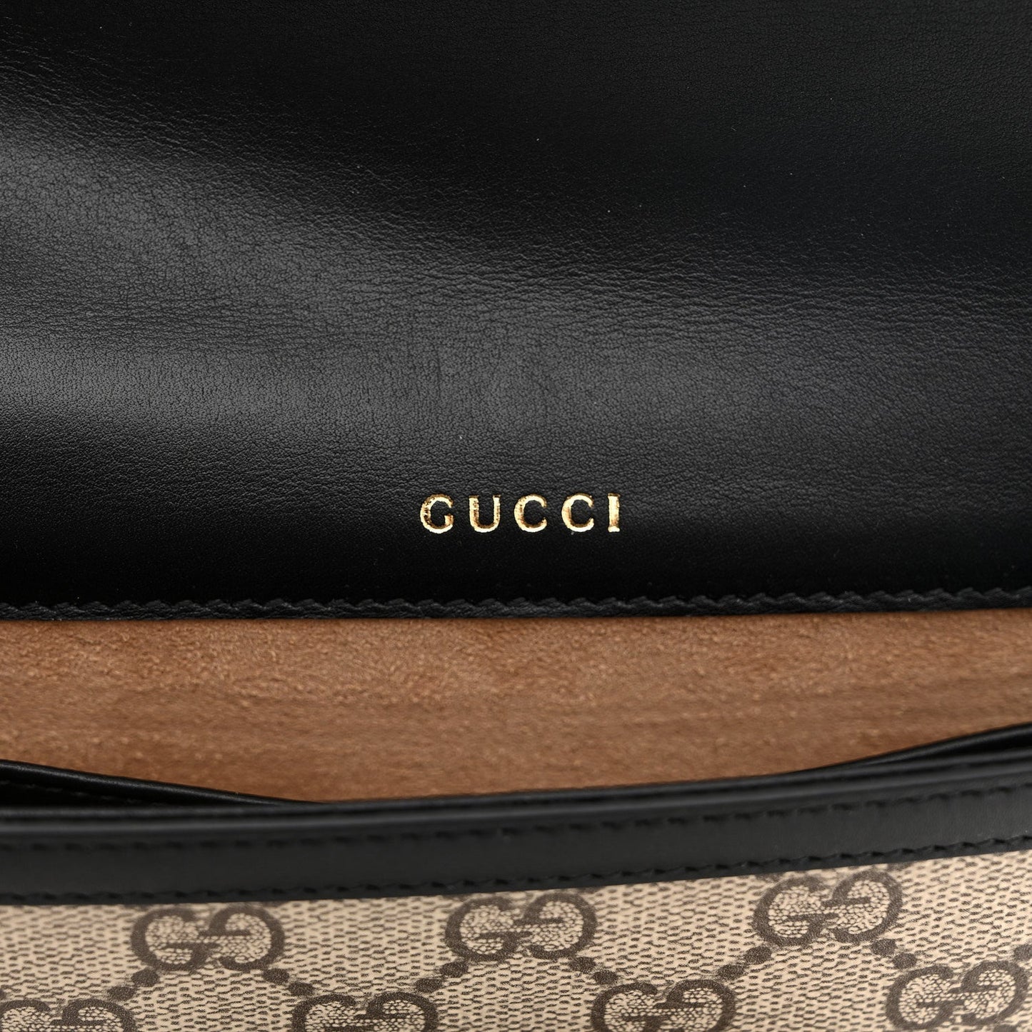GG Supreme Monogram Azalea Calfskin Horsebit 1955 Mini Bag Beige Black