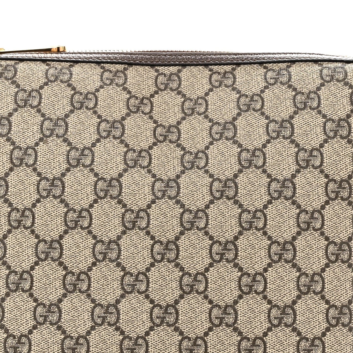 GG Supreme Monogram Textured Calfskin Web Super Mini Ophidia Shoulder Bag Beige Ebony New Acero