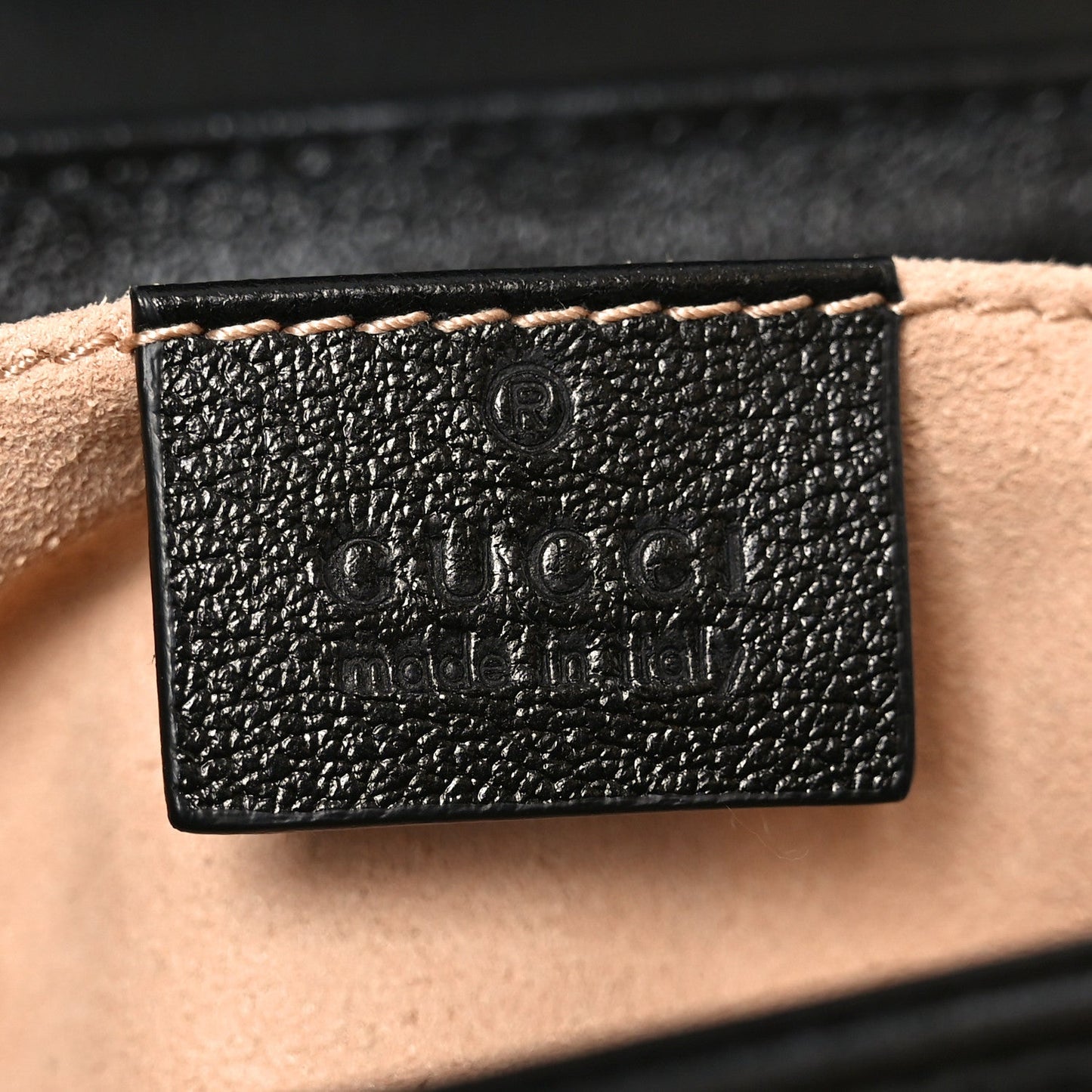 Monogram Matelasse Diagonal Mini GG Marmont Shoulder Bag Beige Black