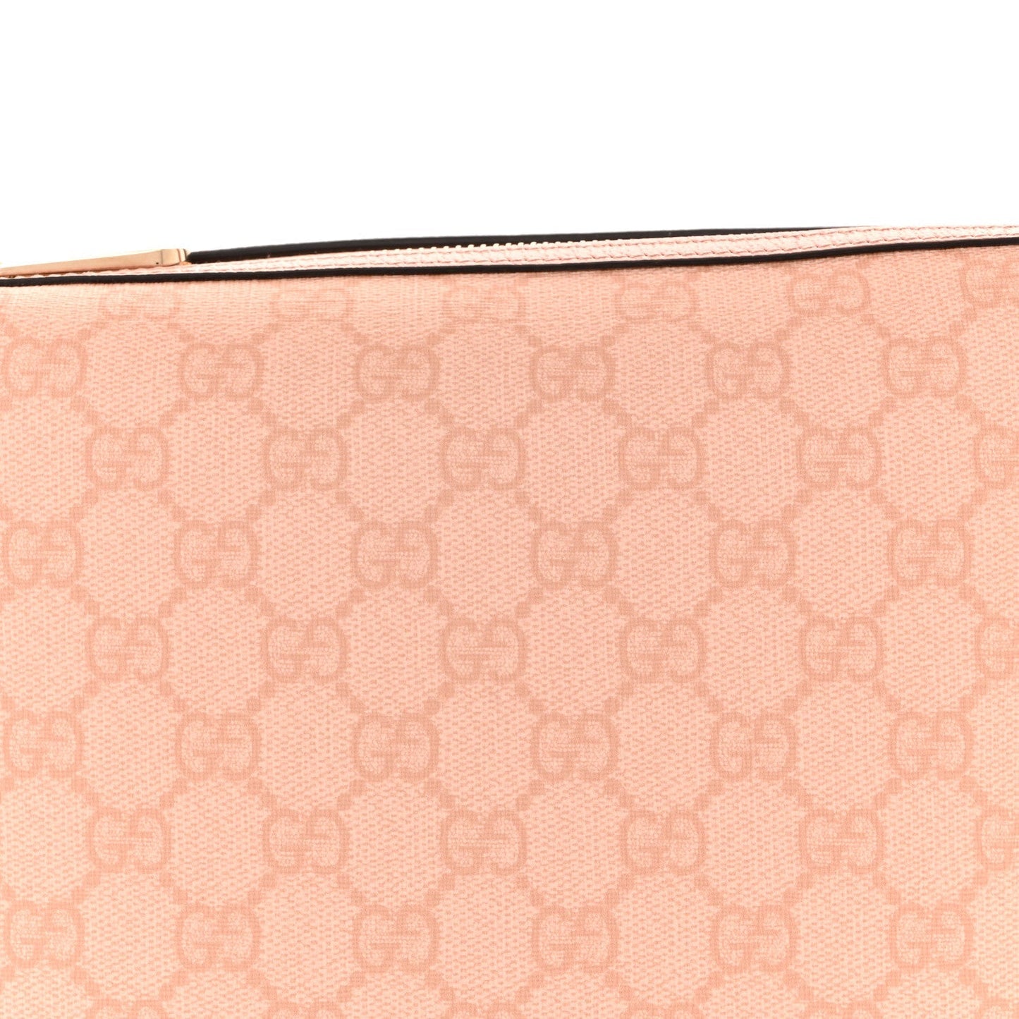 GG Supreme Monogram Textured Calfskin Web Super Mini Ophidia Shoulder Bag Pink