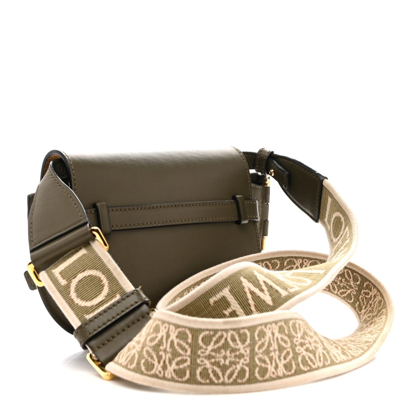 Calfskin Jacquard Mini Gate Dual Bag Autumn Green