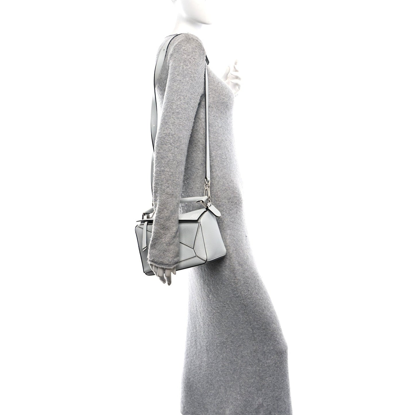 Calfskin Small Puzzle Bag Kaolin