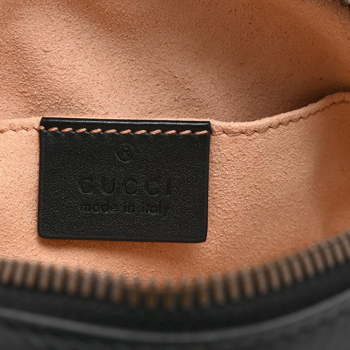 Calfskin Matelasse GG Marmont Belt Bag 85 34 Black