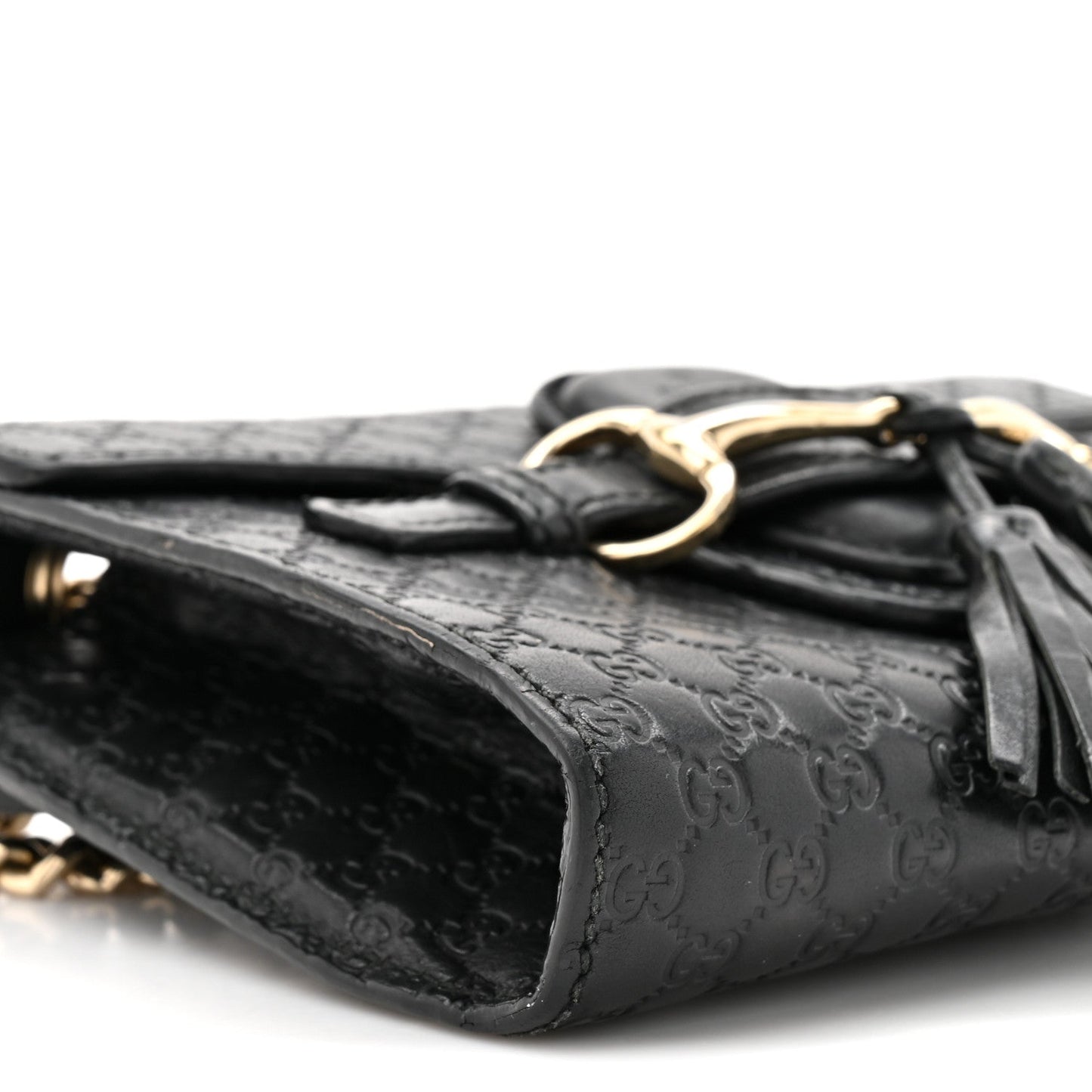 Microguccissima Mini Emily Chain Shoulder Bag Black
