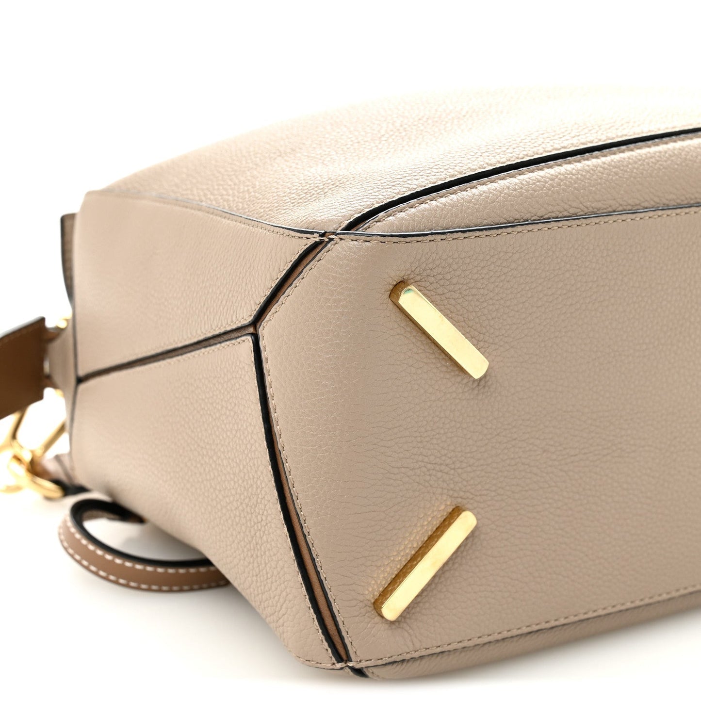 Grained Calfskin Medium Puzzle Bag Sand Mink