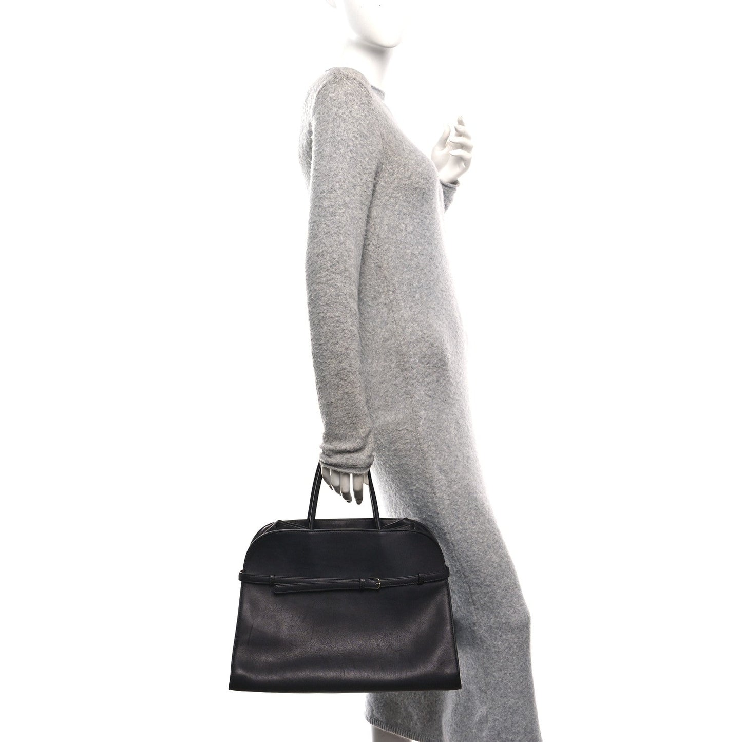 Polished Saddle Calfskin Soft Margaux Belt 15 Black