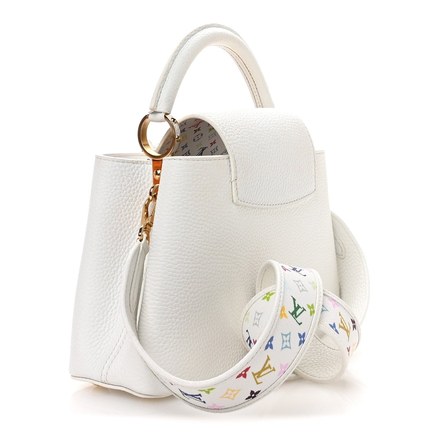 LV X TM Taurillon BB Capucines Blanc