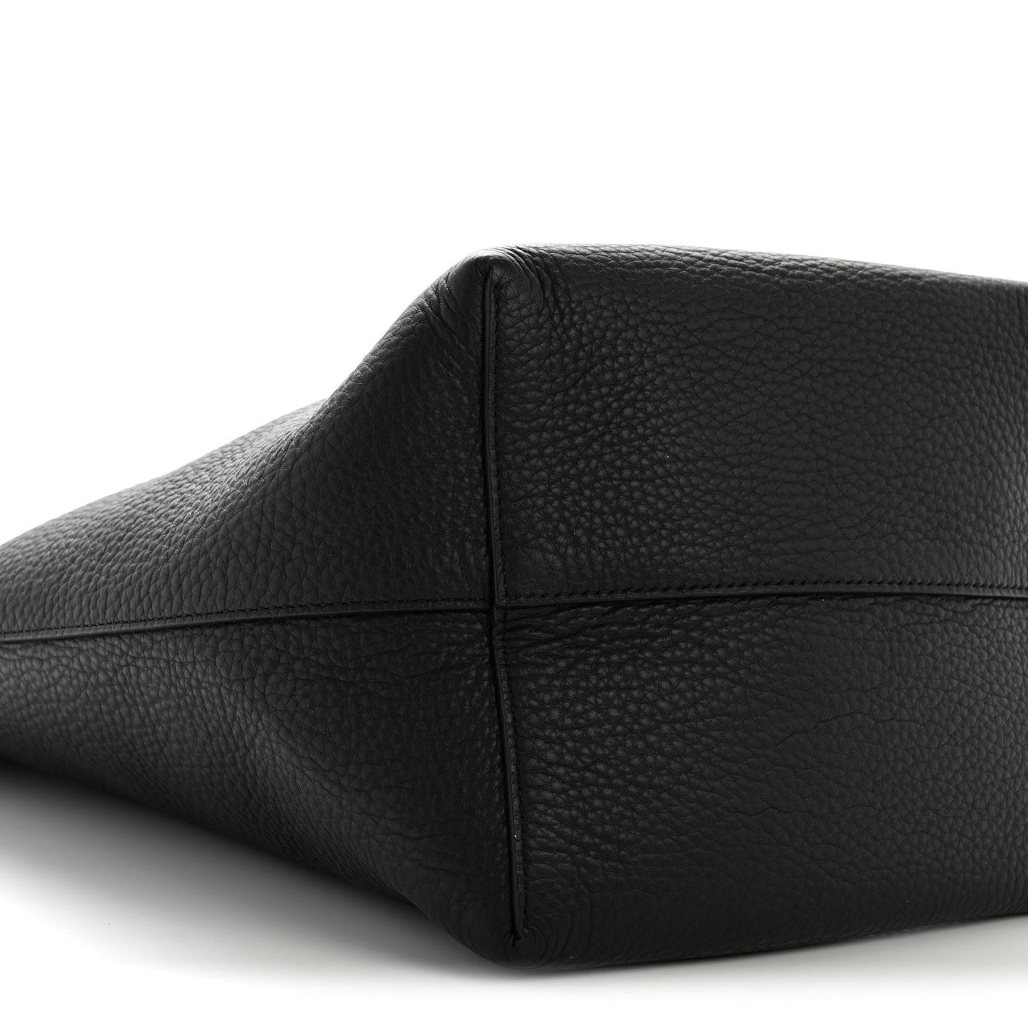 Grained Calfskin Medium N/S Park Tote Black