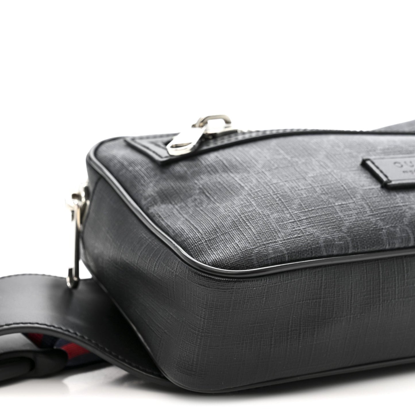Soft GG Supreme Monogram Web Belt Bag Black Grey