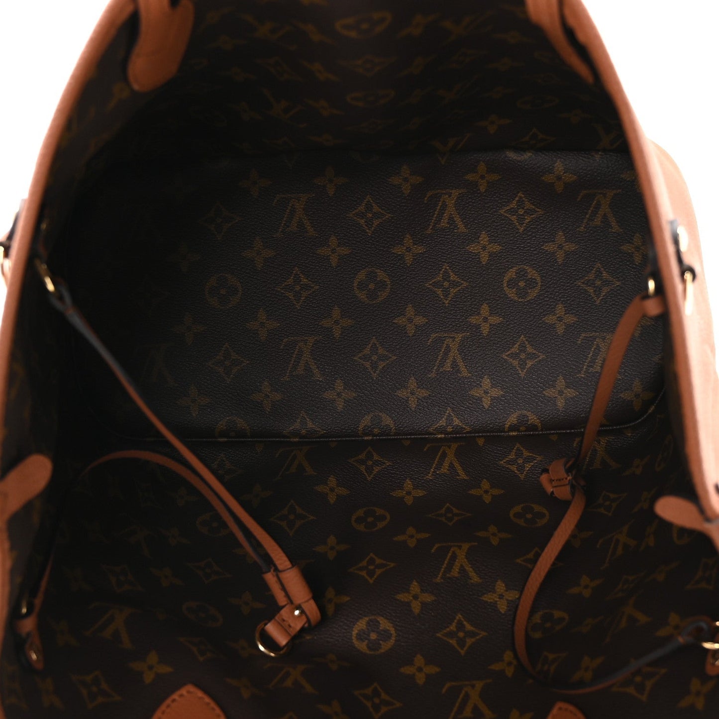 Monogram Calfskin Neo Neverfull Inside Out MM Tan