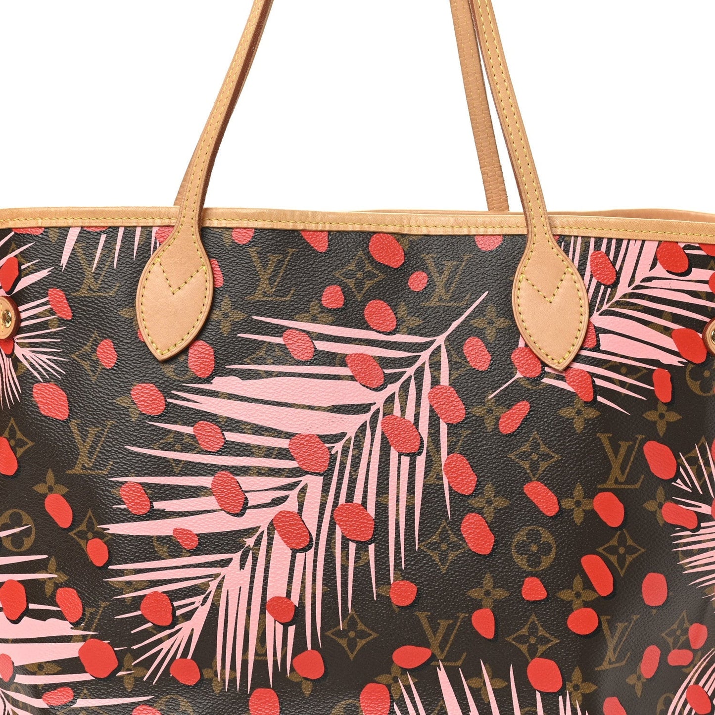Monogram Jungle Dots Neo Neverfull MM Sugar Pink Poppy