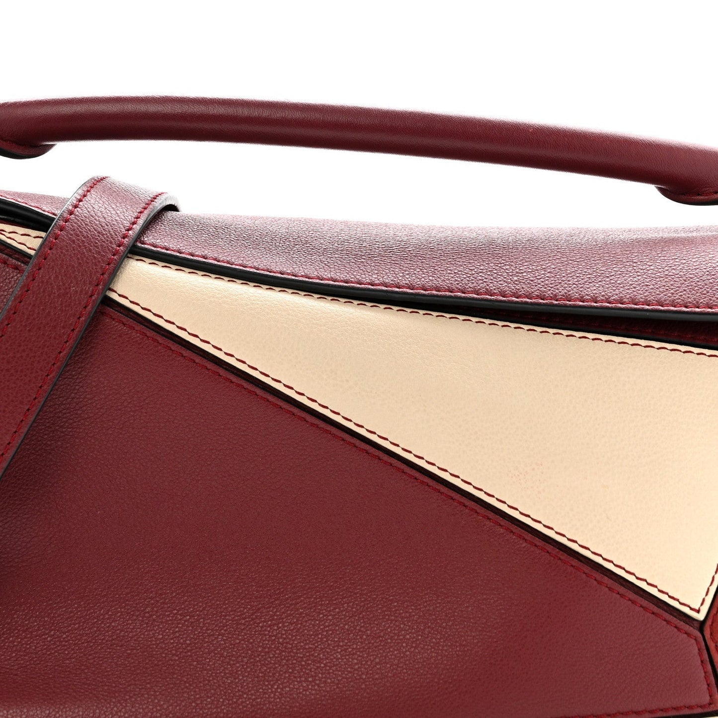Calfskin Small Puzzle Bag Wine Garnet