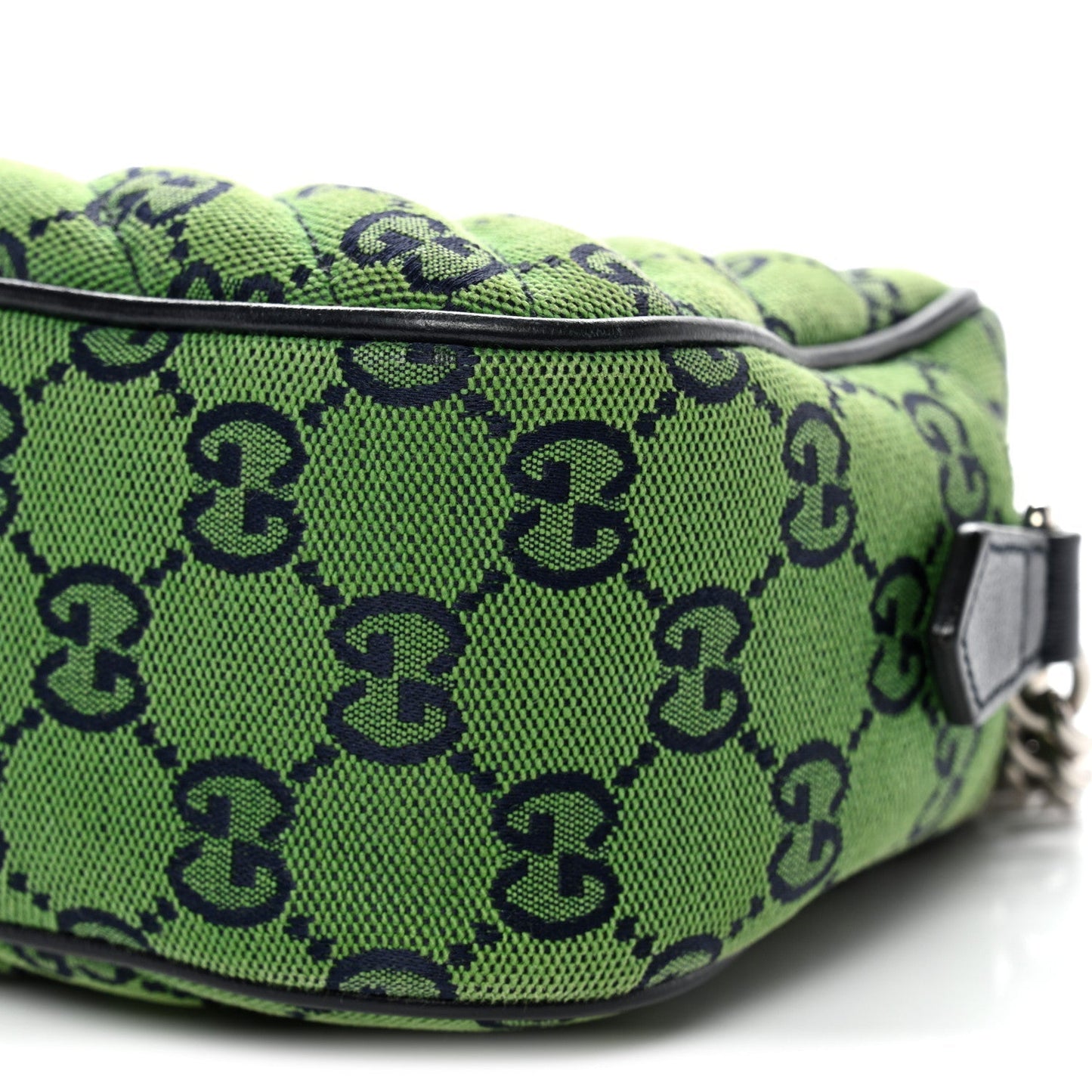 Monogram Multicolor Matelasse Diagonal Small GG Marmont Chain Shoulder Bag Green Blue