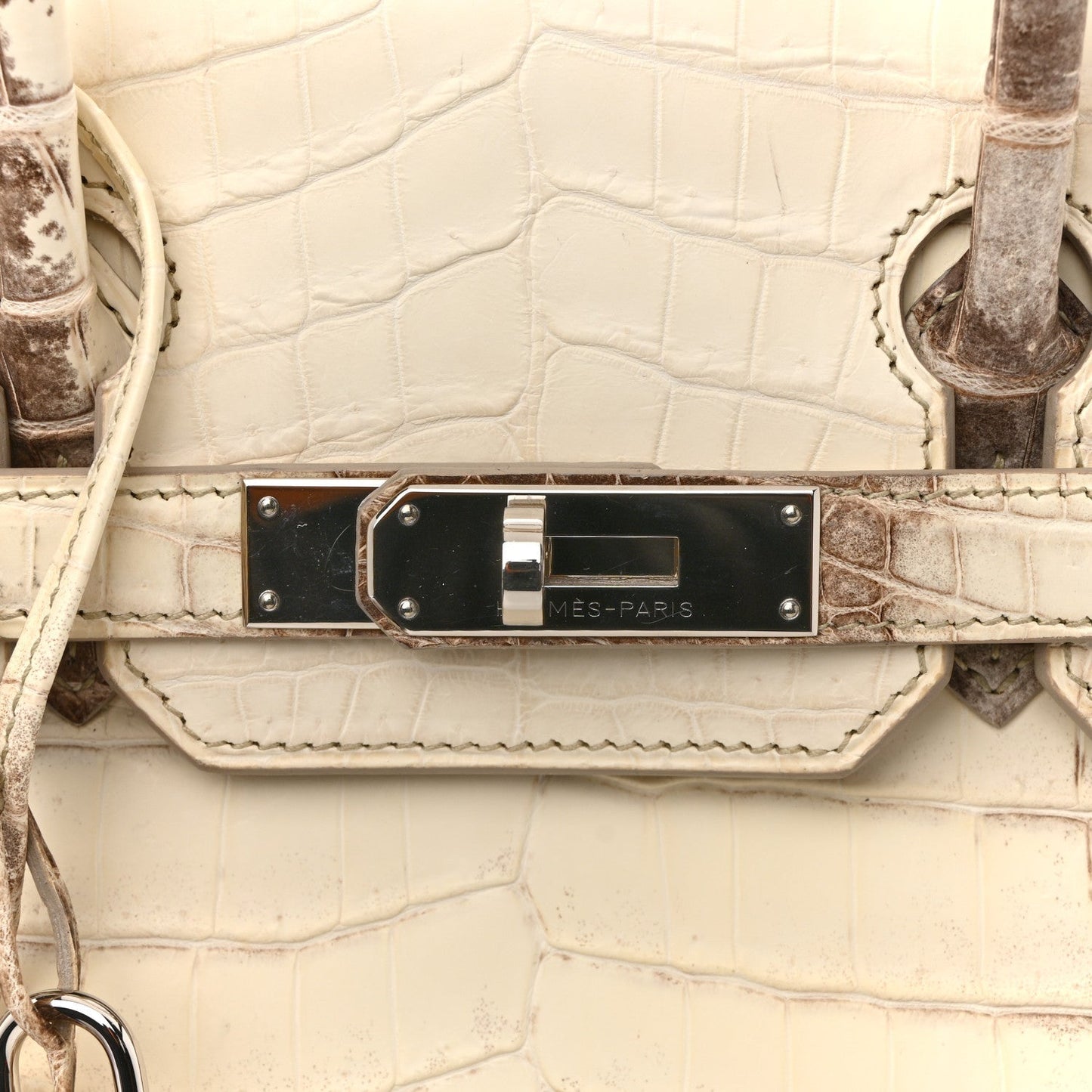 Matte Niloticus Crocodile Himalaya Birkin 30 Blanc