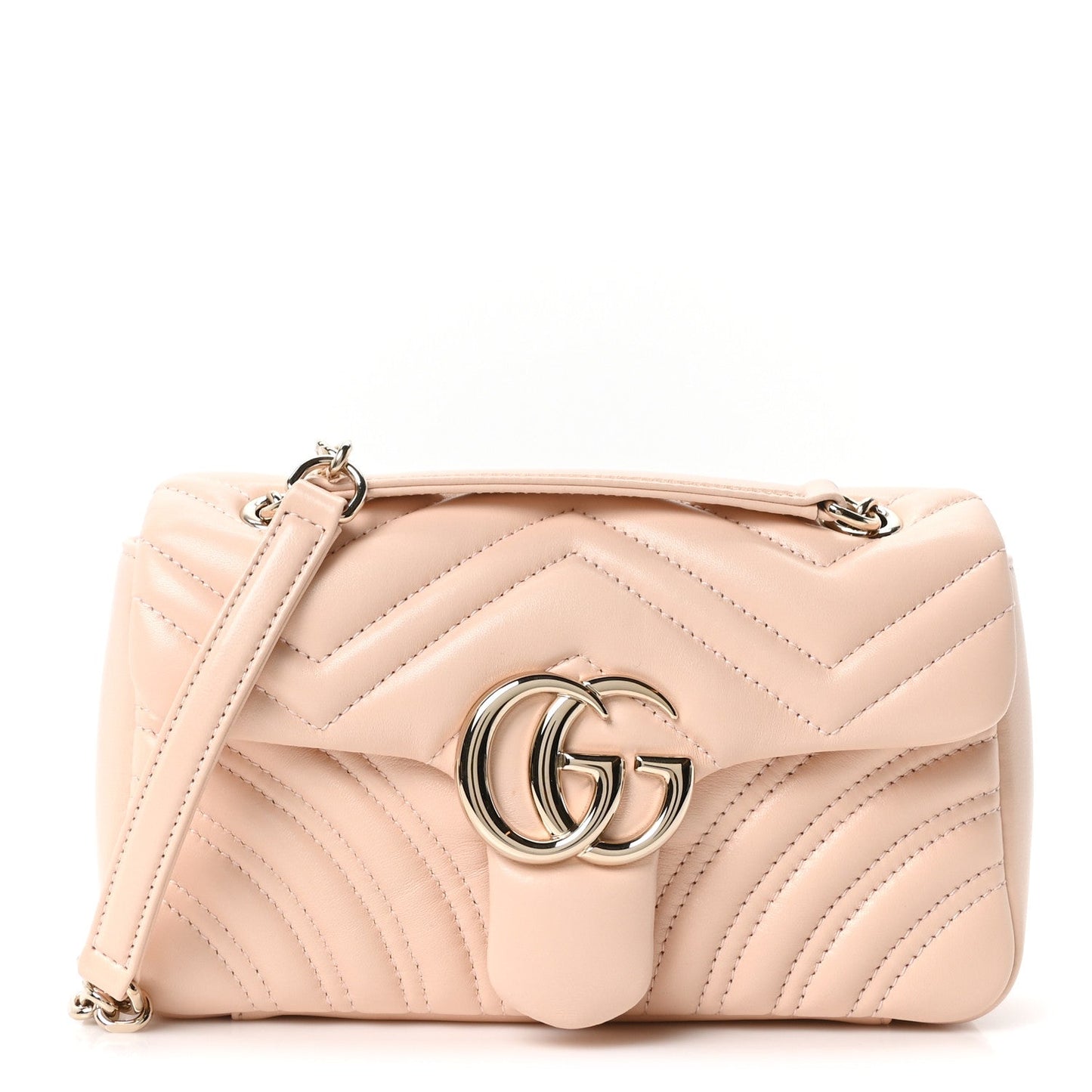 Lambskin Matelasse Small GG Marmont Shoulder Bag Millenial Pink