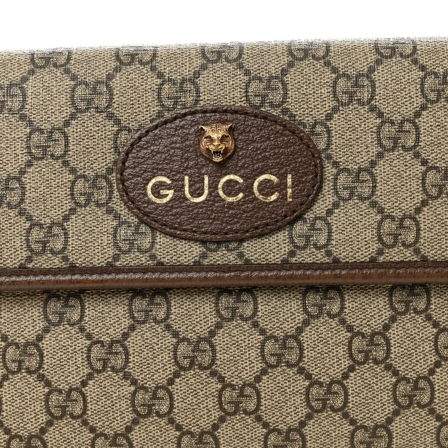 GG Supreme Monogram Neo Vintage Web Belt Bag Brown