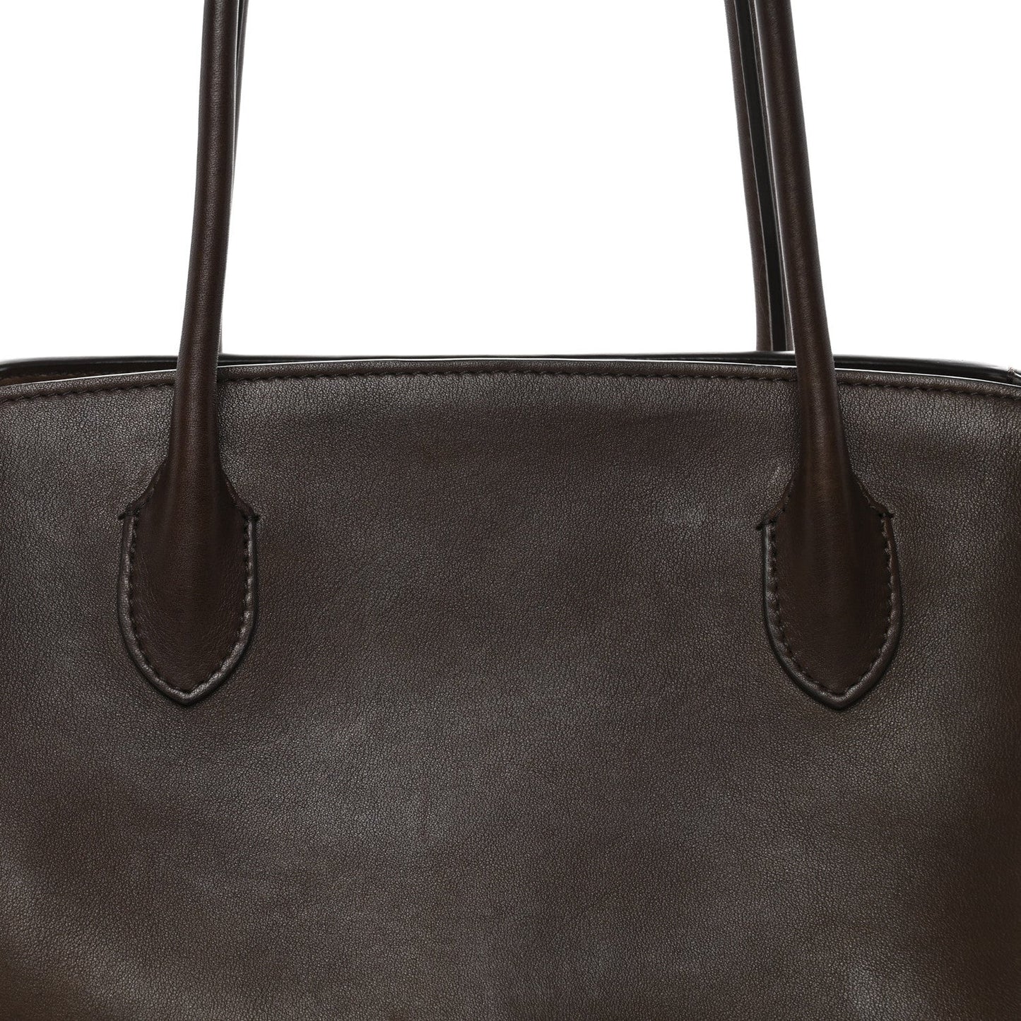 Polished Saddle Calfskin Marlo 14 Dark Brown