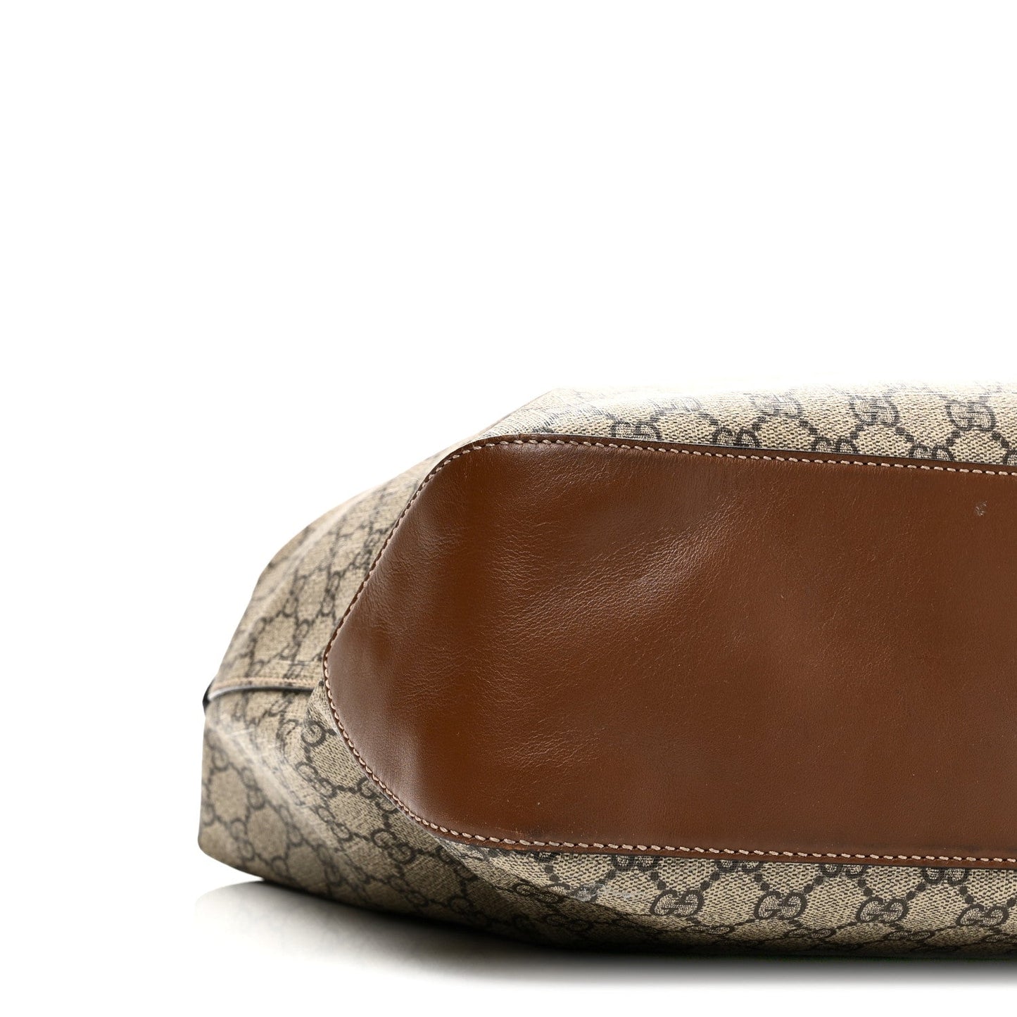 GG Supreme Monogram Large Linea A Hobo Light Brown