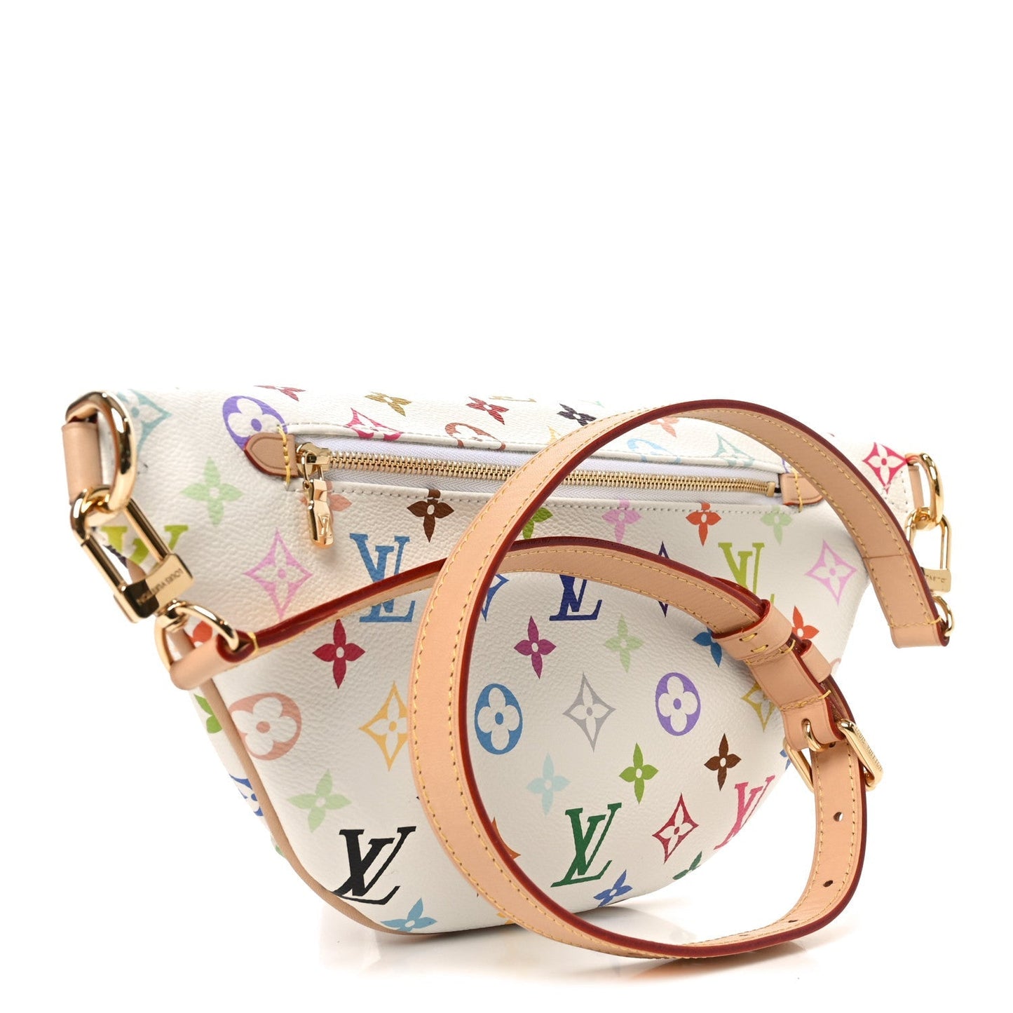 LV X TM Monogram Multicolor High Rise Bumbag White