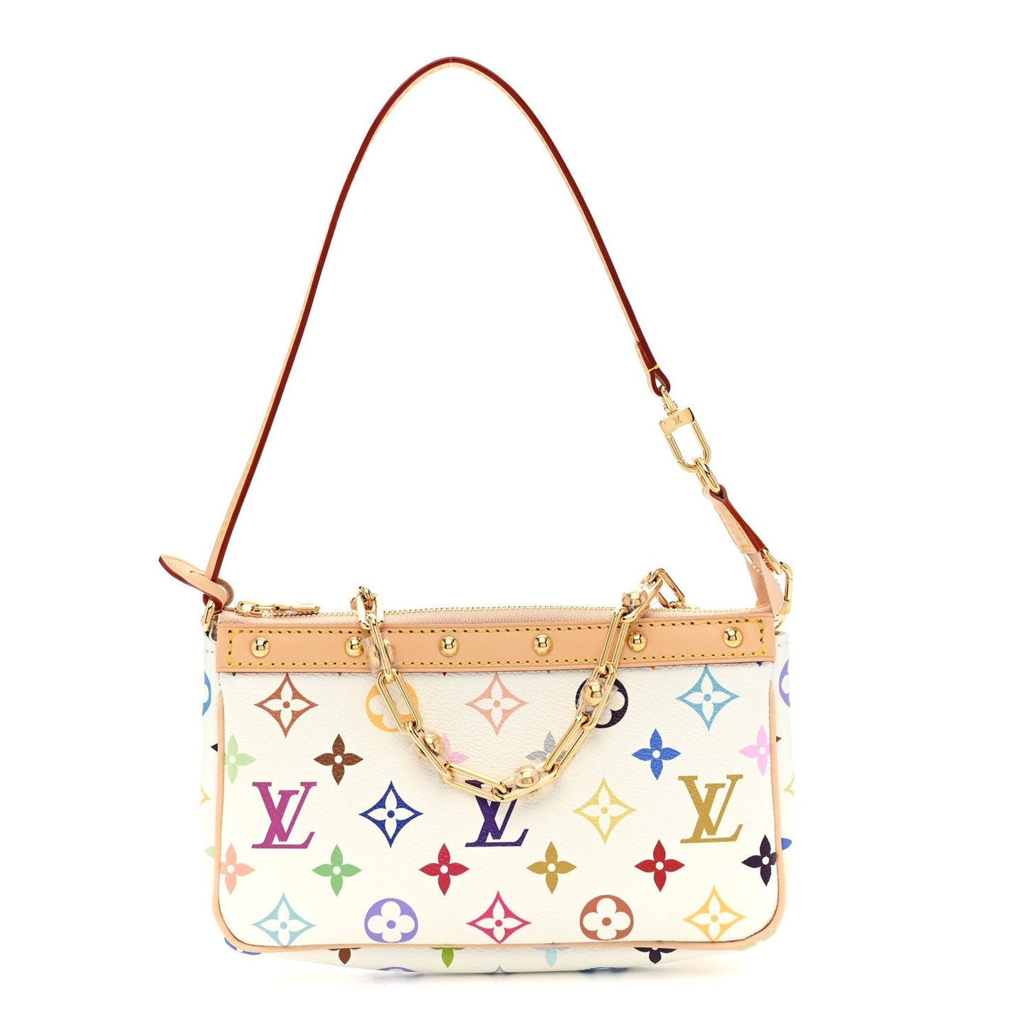 LV X TM Monogram Multicolor Pochette Accessories White