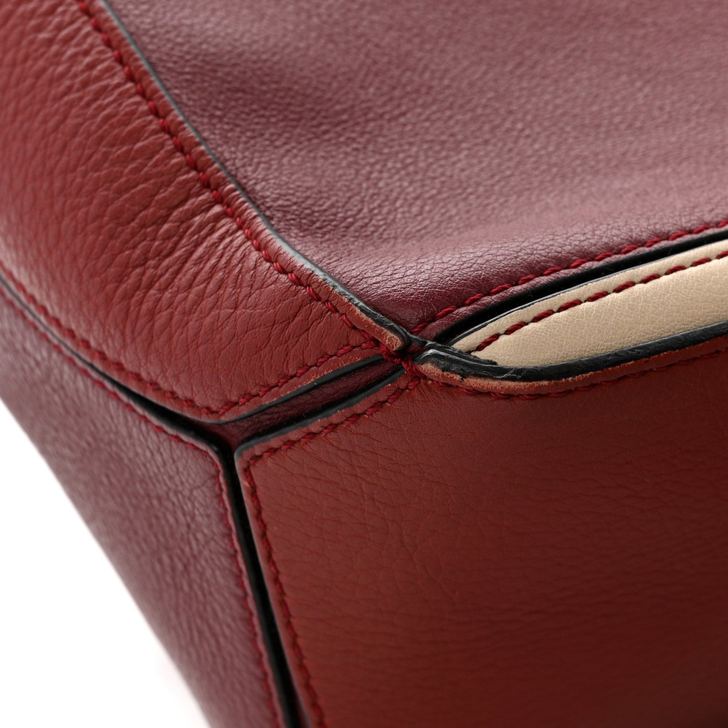 Calfskin Small Puzzle Bag Wine Garnet