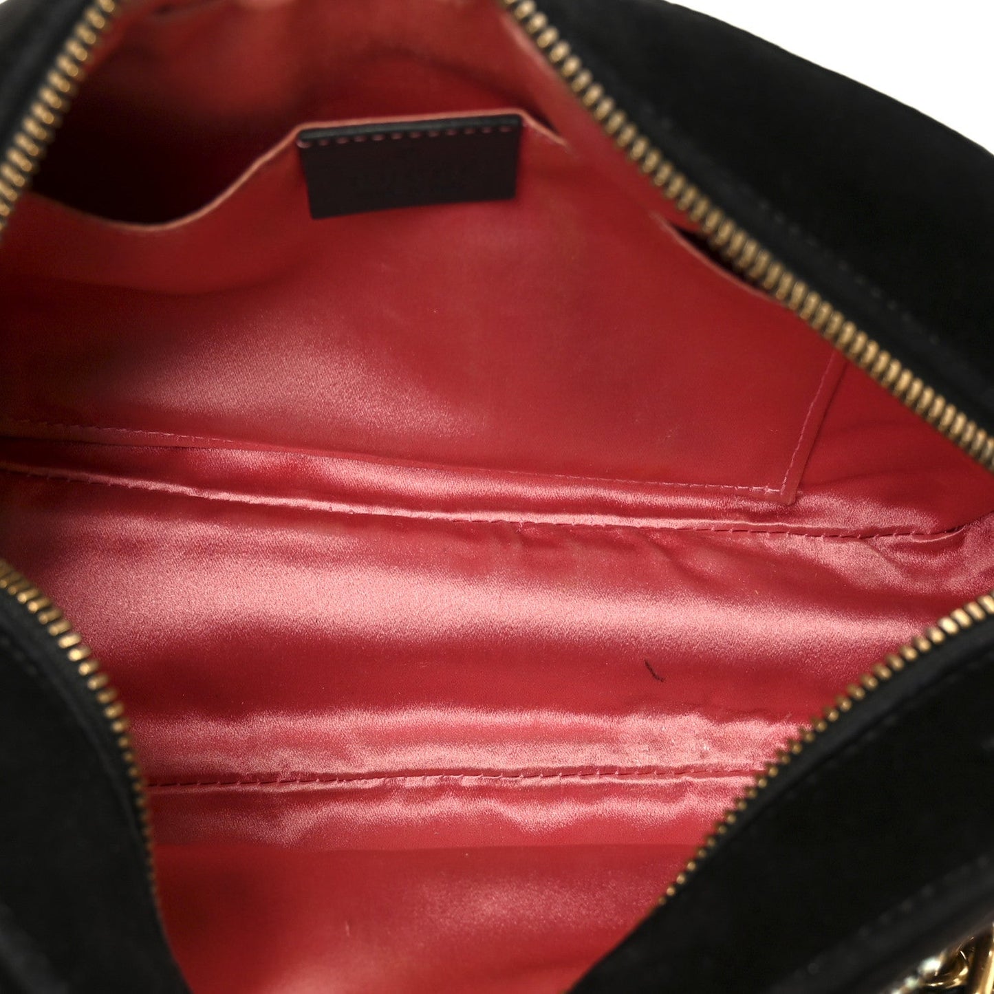 Velvet Matelasse Crystal Star Embroidered Small GG Marmont Chain Shoulder Bag Black