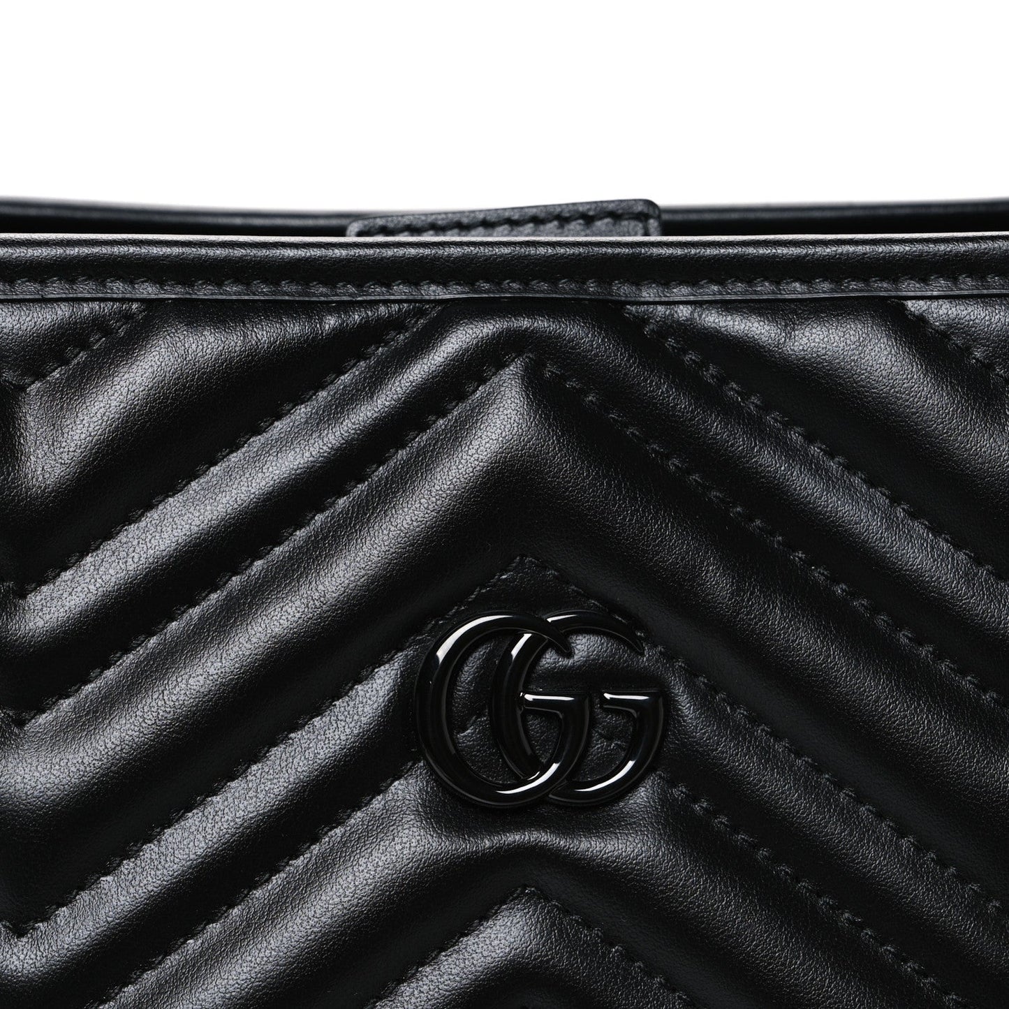 Calfskin Matelasse Monochrome Large GG Marmont Tote Bag Black