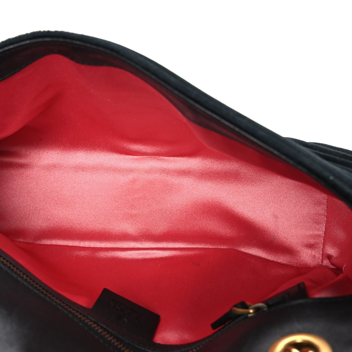 Velvet Matelasse Small GG Marmont Shoulder Bag Black