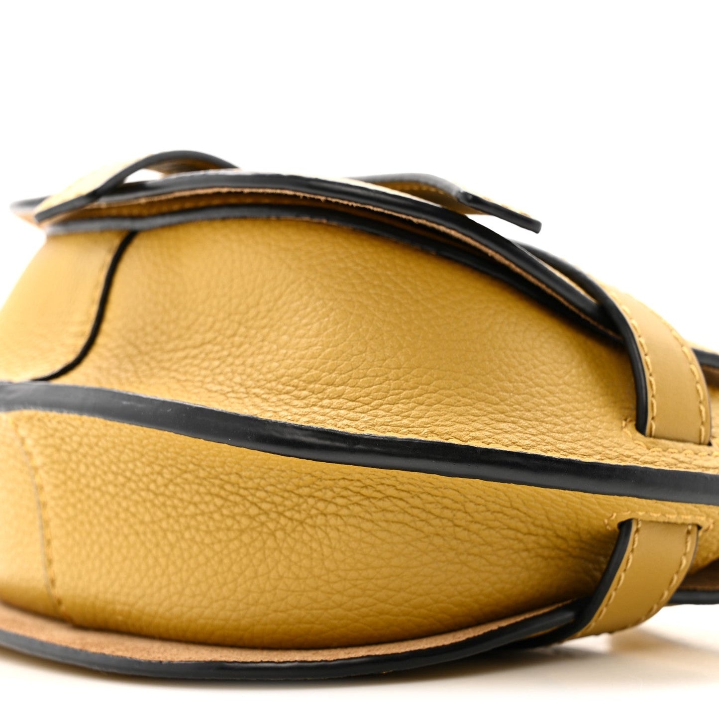 Grained Calfskin Mini Gate Crossbody Bag Yellow