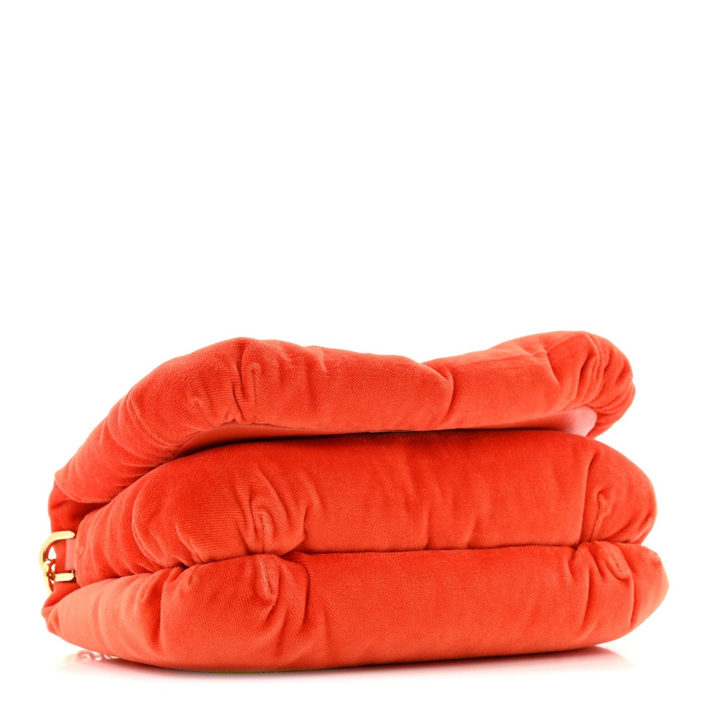 Velvet Mini Goya Puffer Bag Orange