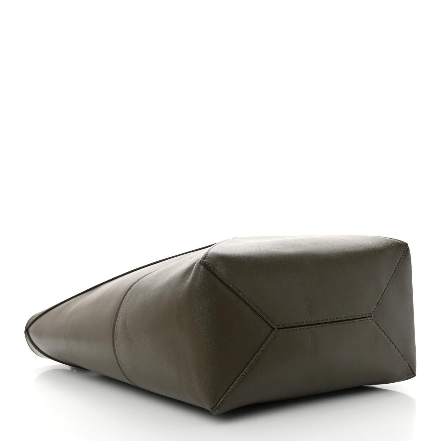 Shiny Calfskin Medium Puzzle Fold Tote Umber