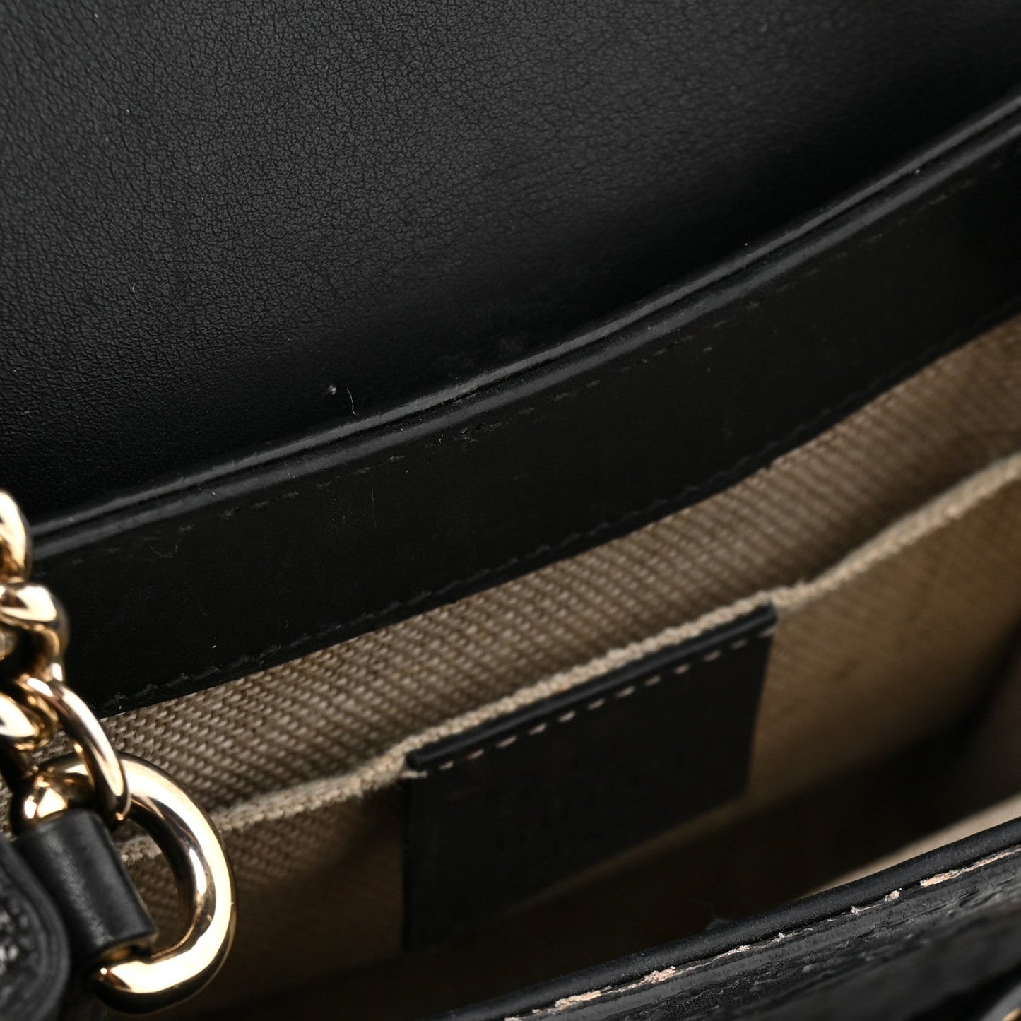 Microguccissima Mini Emily Chain Shoulder Bag Black