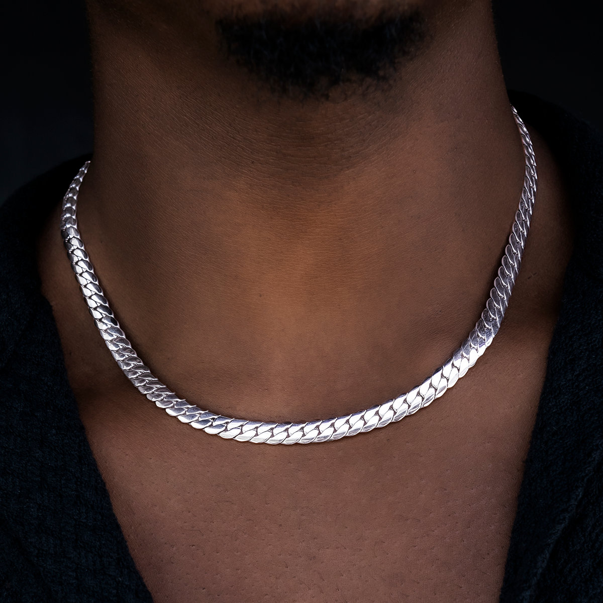 South Beach Cuban? in White Gold- 8mm
