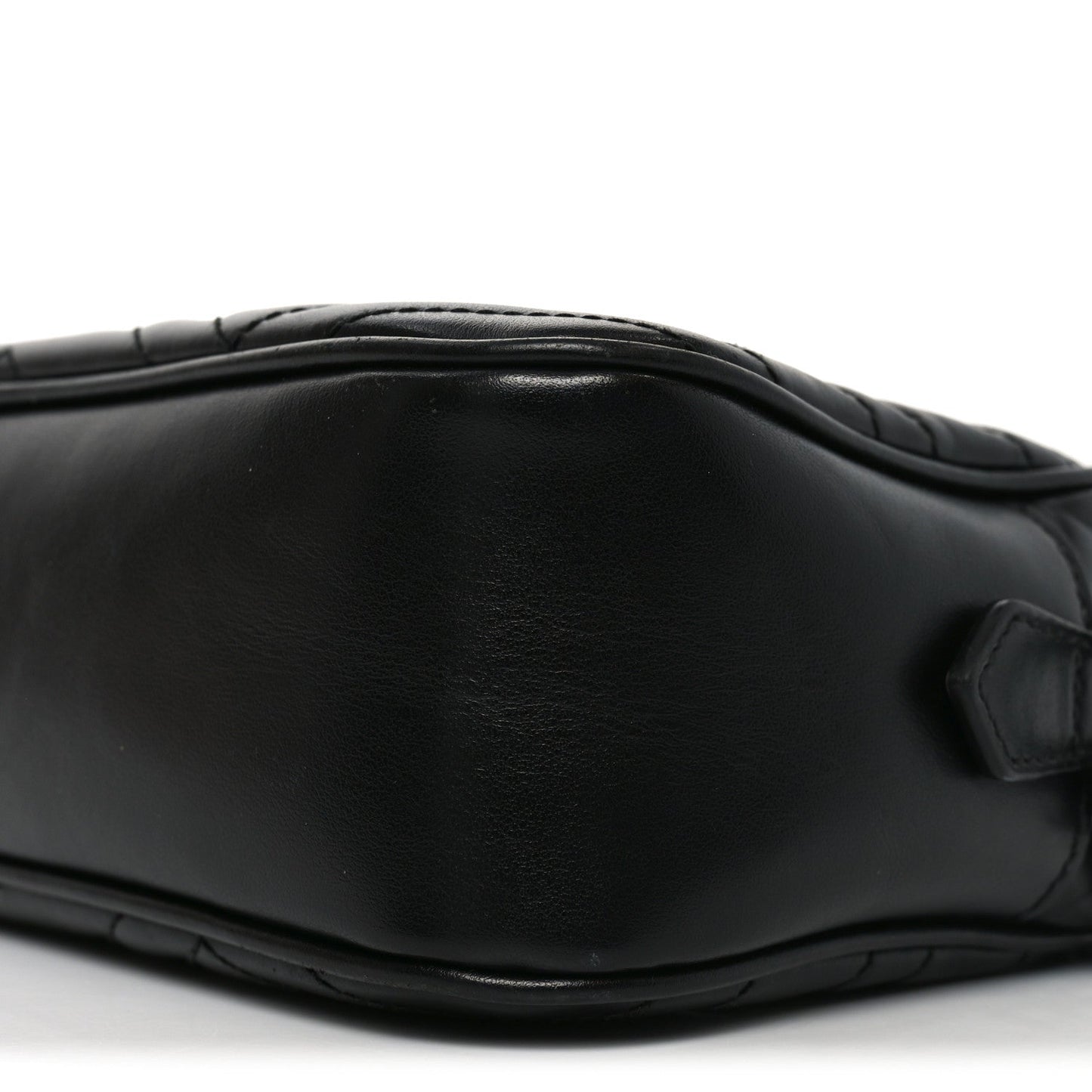 Calfskin Matelasse Monochrome Small GG Marmont Chain Shoulder Bag Black