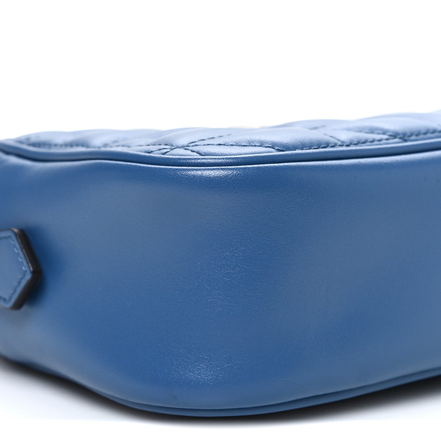 Calfskin Matelasse Aria Small GG Marmont Chain Shoulder Bag Clear Blue