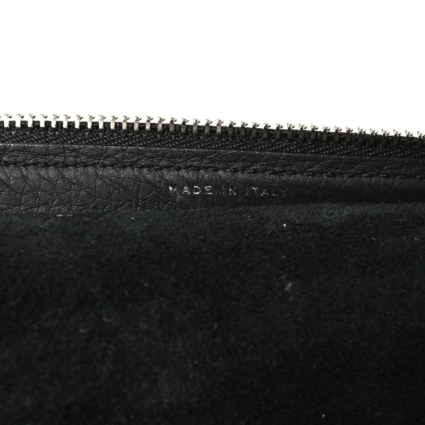 Grained Calfskin Large Slouchy Banana Bag Black
